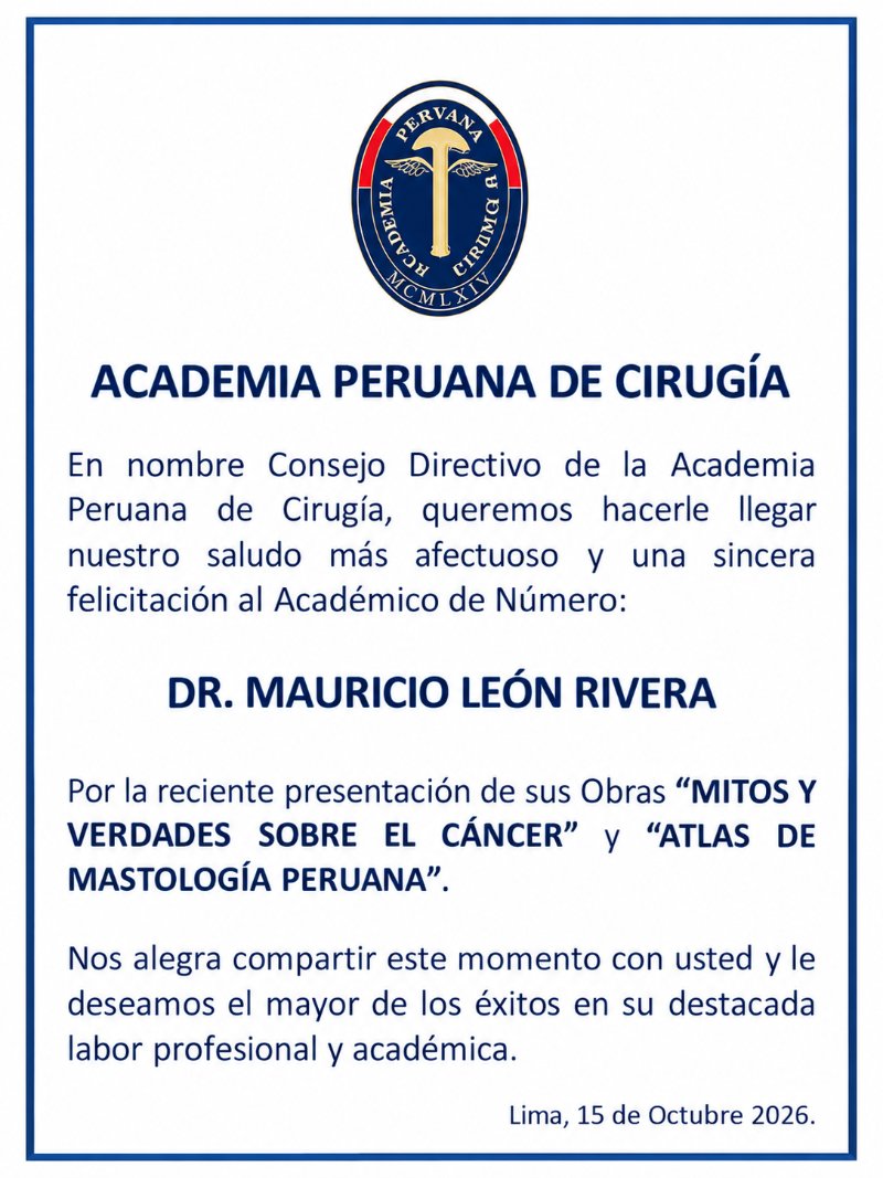 Felicitación Académica de Cirugía